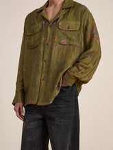 Load image into Gallery viewer, Floral Moss LS Camp
