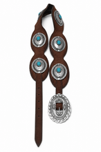 Load image into Gallery viewer, Belt with buckles and blue stone
