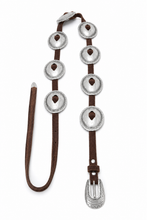 Load image into Gallery viewer, Leather Belt With Silver Buckles
