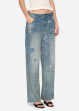 Load image into Gallery viewer, Claira Emb Mended Jeans
