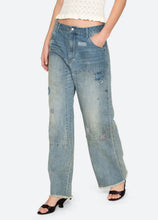 Load image into Gallery viewer, Claira Emb Mended Jeans
