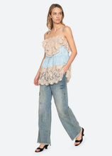 Load image into Gallery viewer, Claira Emb Mended Jeans

