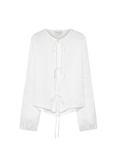 Load image into Gallery viewer, Pinstriped shirt with strings
